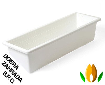 Truhlík hladký - bílý 60 cm