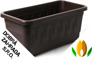 Truhlík samozavlažovací Fantazie - hnědý 100 cm