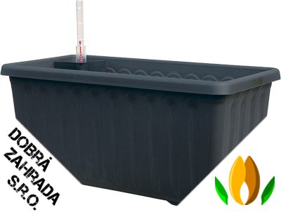 Truhlík samozavlažovací Siesta standart - 100 cm antracit