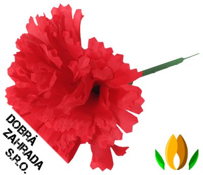 Karafiát látkový - červený