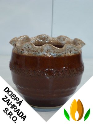 Květináč glazovaný - vlnka 14 cm