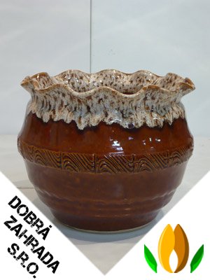 Květináč glazovaný - vlnka 20 cm